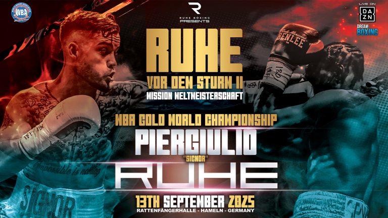 Piergiulio Ruhe set for WBA Gold World Championship Fight in Germany